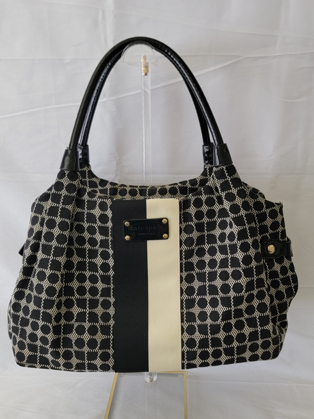 Kate Spade Black & Cream Patterned Tote Bag